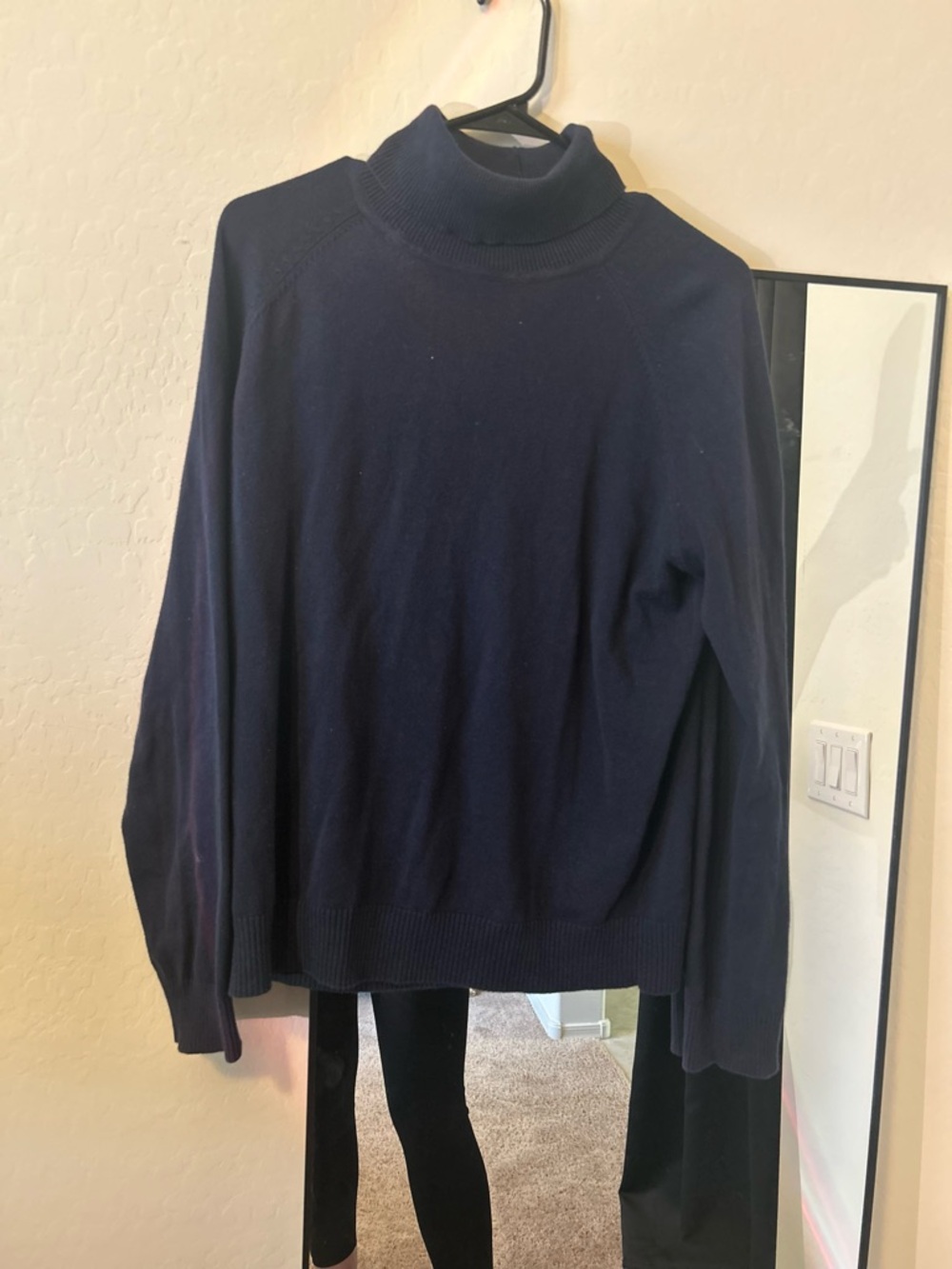 Women's Navy Turtleneck Sweater - Classic Crew Style